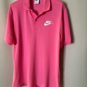 Nike Men's Vibrant Pink Polo Shirt